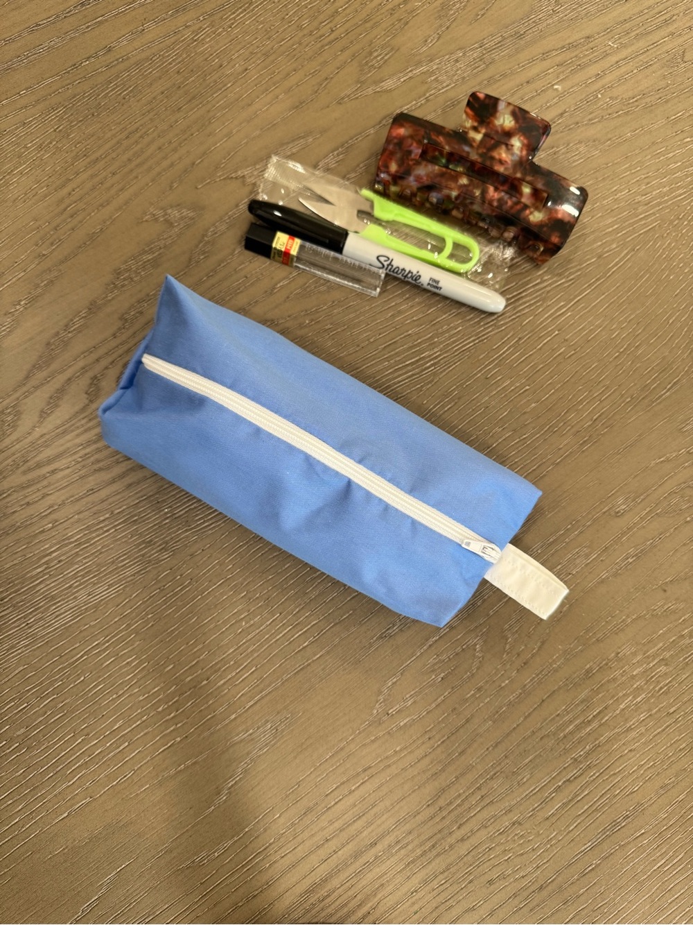 Cute, Blue Pencil Case!! Handmade🧵🪡